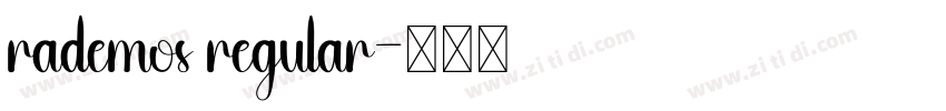 rademos regular字体转换